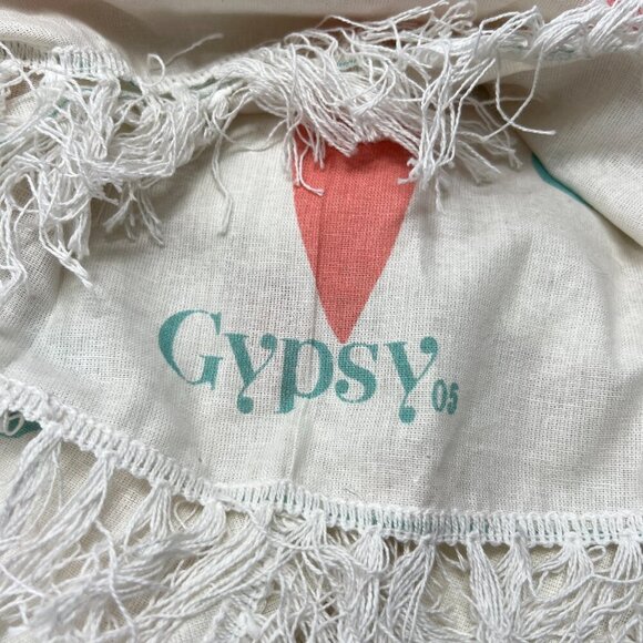 Gypsy Womens Jute Tote Bag Soft Cotton Rope Handles & Round Blanket Fringe Edge - Picture 7 of 9